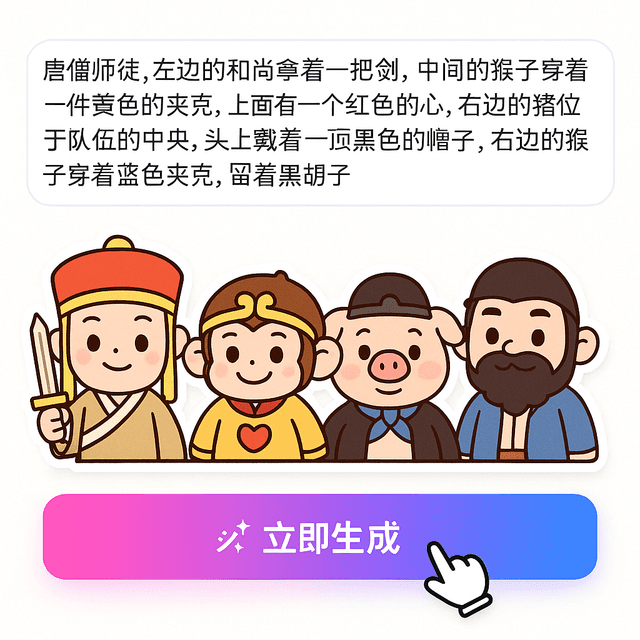 文字生成贴纸界面